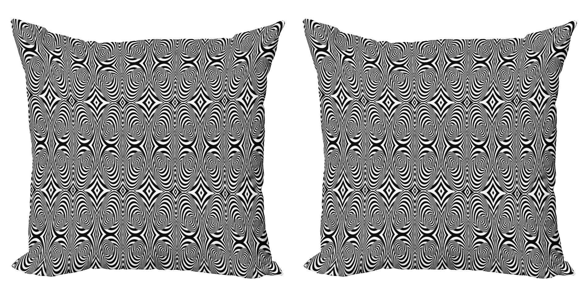 Kissenbezüge Modern Accent Doppelseitiger Digitaldruck, Abakuhaus (2 Stück), Abstrakt Surreal Illusion Kreise