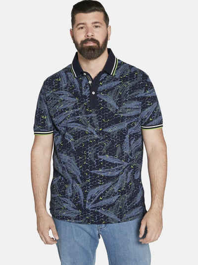 Charles Colby Poloshirt EARL BEAGAN mit Allover-Print