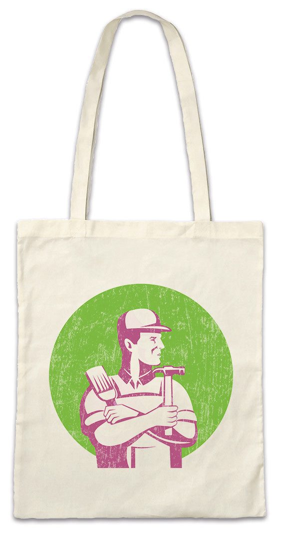 Beuteltasche Handyman IV Stofftasche Handwerk Handwerker Heimwerker Hausmeister