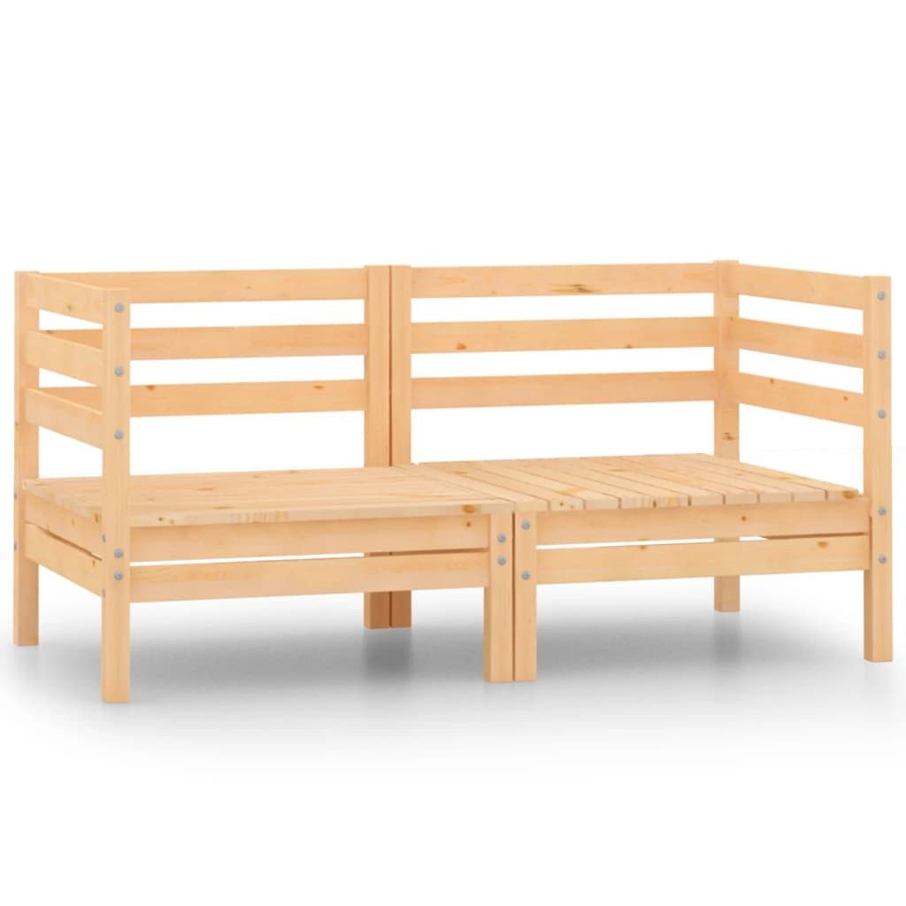 vidaXL Loungesofa 2-Sitzer-Gartensofa Kiefer Massivholz, 1 Teile