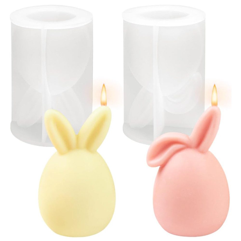 LURICO 7-teiliges Oster-Silikonformen Set - Wiederverwendbare 3D Gießformen Für Kerzen & Schokolade