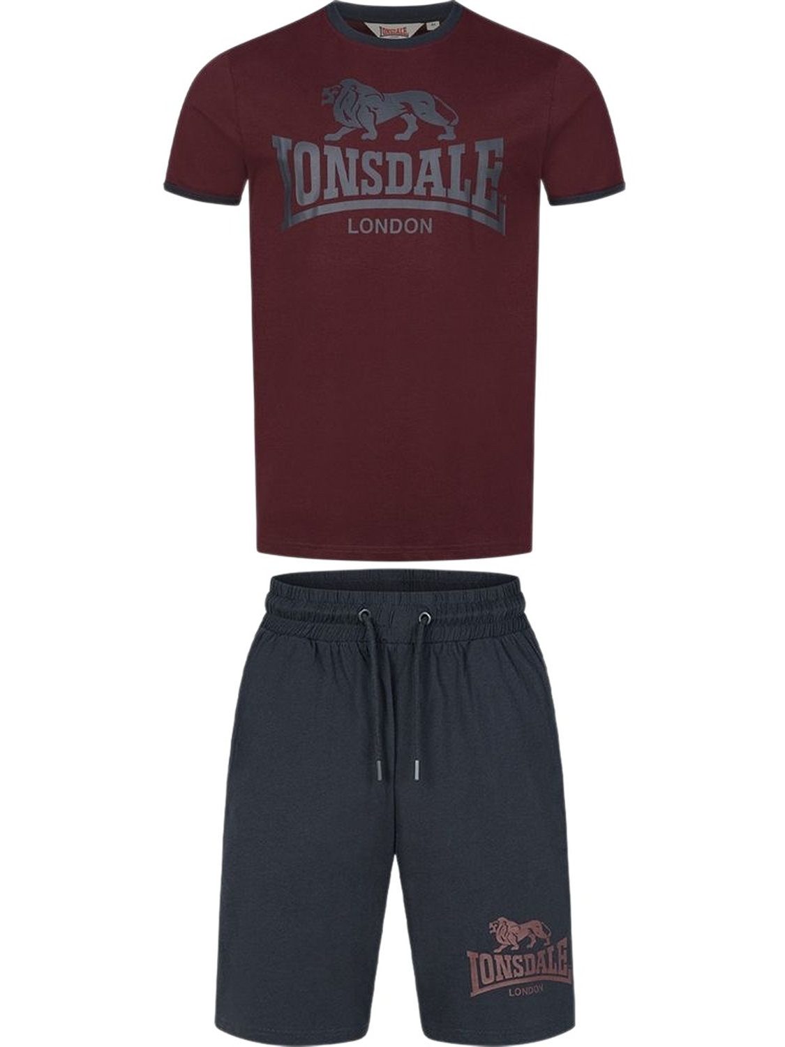 Lonsdale Trainingsanzug Maist T-Shirt & Shorts Set Normale Passform