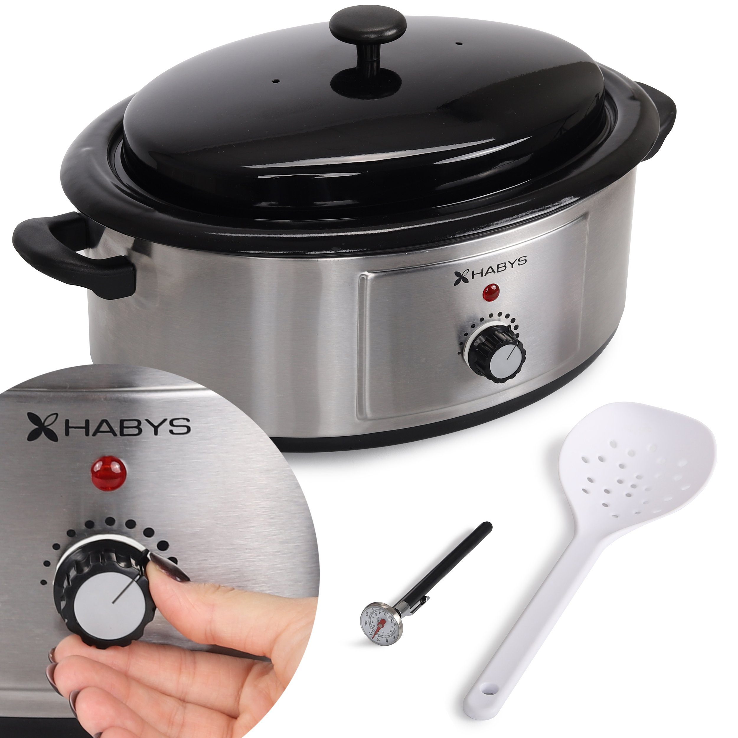 Habys Massageliege Hot Stone Wärmegerät Heizgerät Erwärmer 6L Analog Anzeige