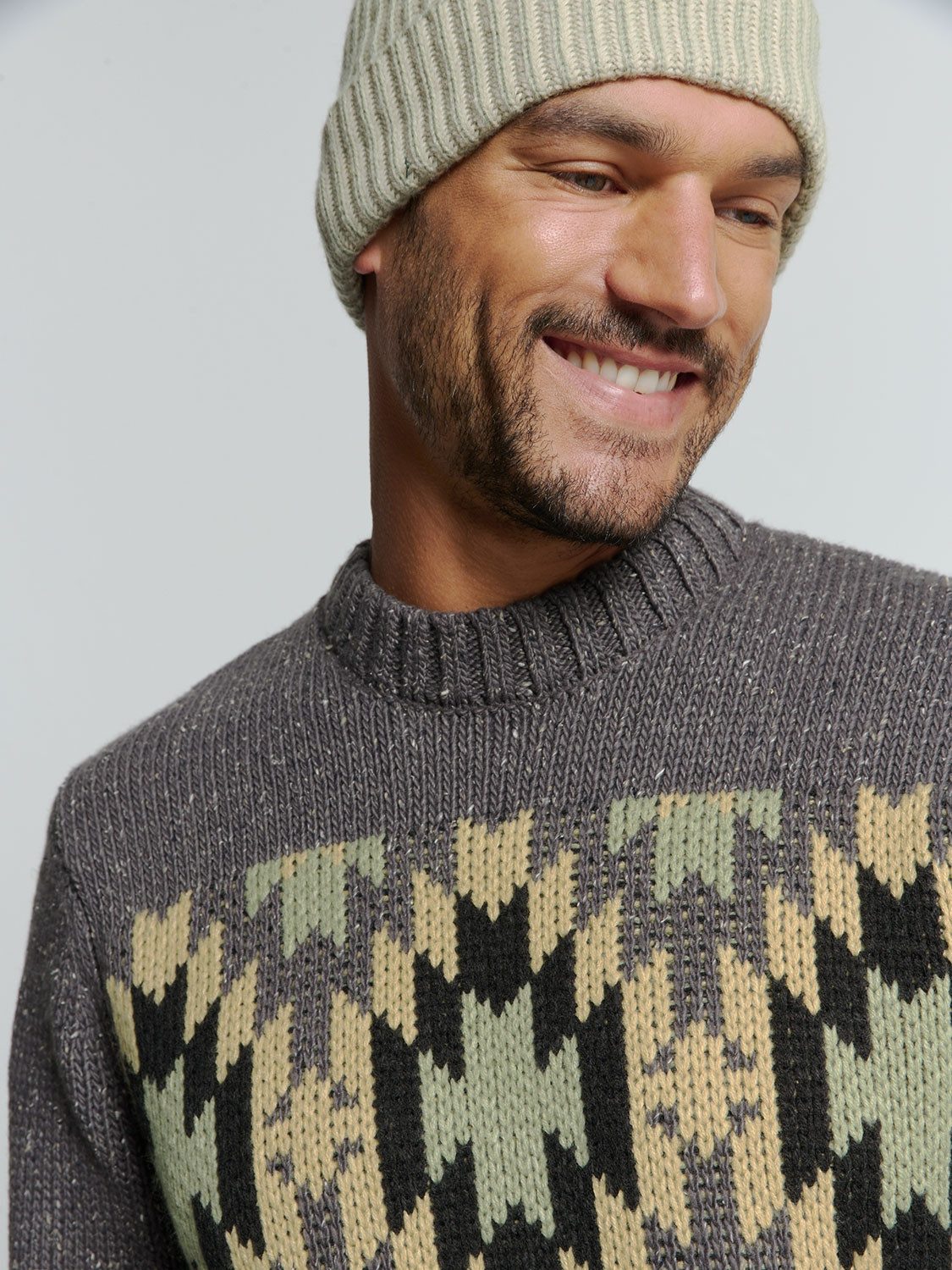 NO EXCESS Strickpullover mit Jaquard-Muster