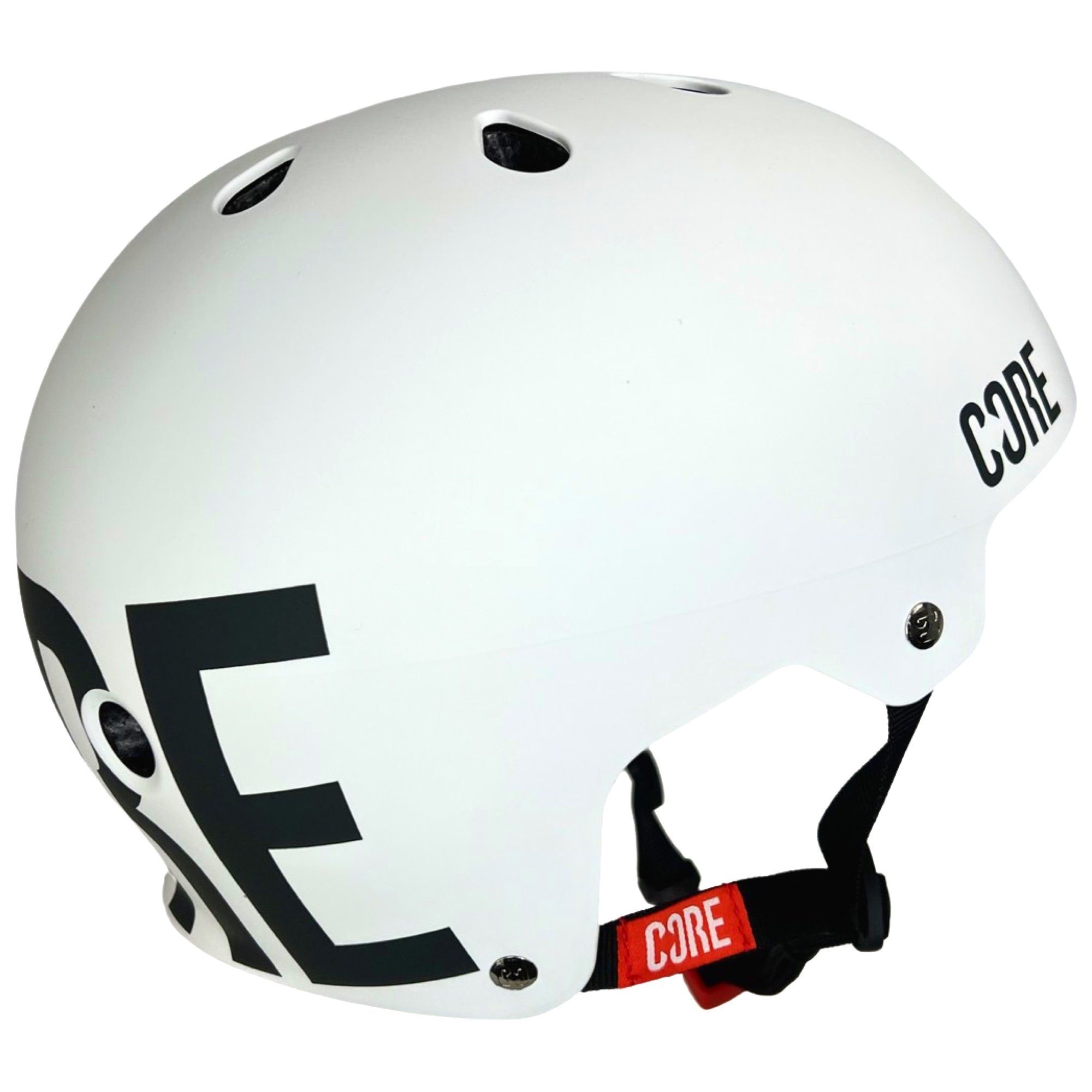 Protektoren-Set Helm Core Action Schwarz Weiß/Logo Dirt Stunt-Scooter Core Sports Skate Street
