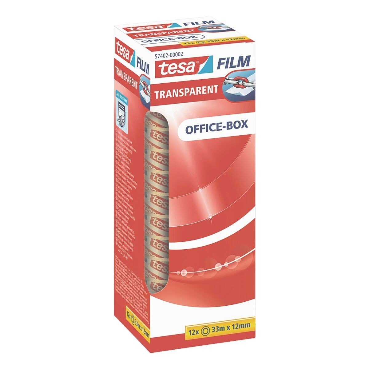 tesa Klebeband Office Box (12-St) 12 mm / 33 m, transparent