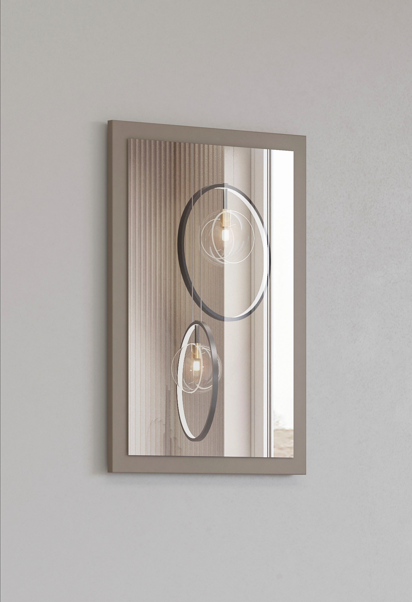 OTTO home Garderobenspiegel Cross,Breite 40-60 cm moderner Flurspiegel hochkant oder quer hängend, Wandspiegel mit Rahmenoptik