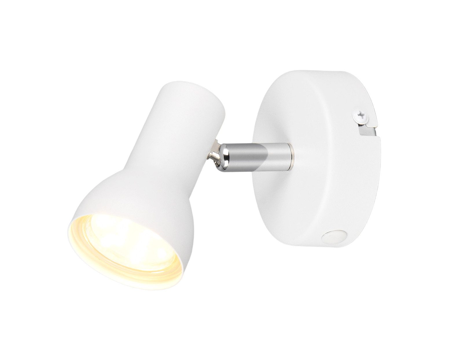 Reality Leuchten Wandstrahler, ohne Leuchtmittel, Wandleuchte-n innen, moderne Lichtspots in Weiß, Durchmesser 8cm