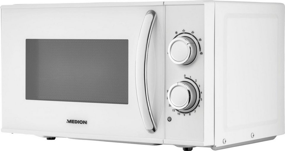 Medion® Mikrowelle MD 15644, Mikrowelle, 17 l, Leistung 700 W, 6  Leistungsstufen, Auftaufunktion, Auftauen leicht gemacht, schnelle und  schonende Erwärmung