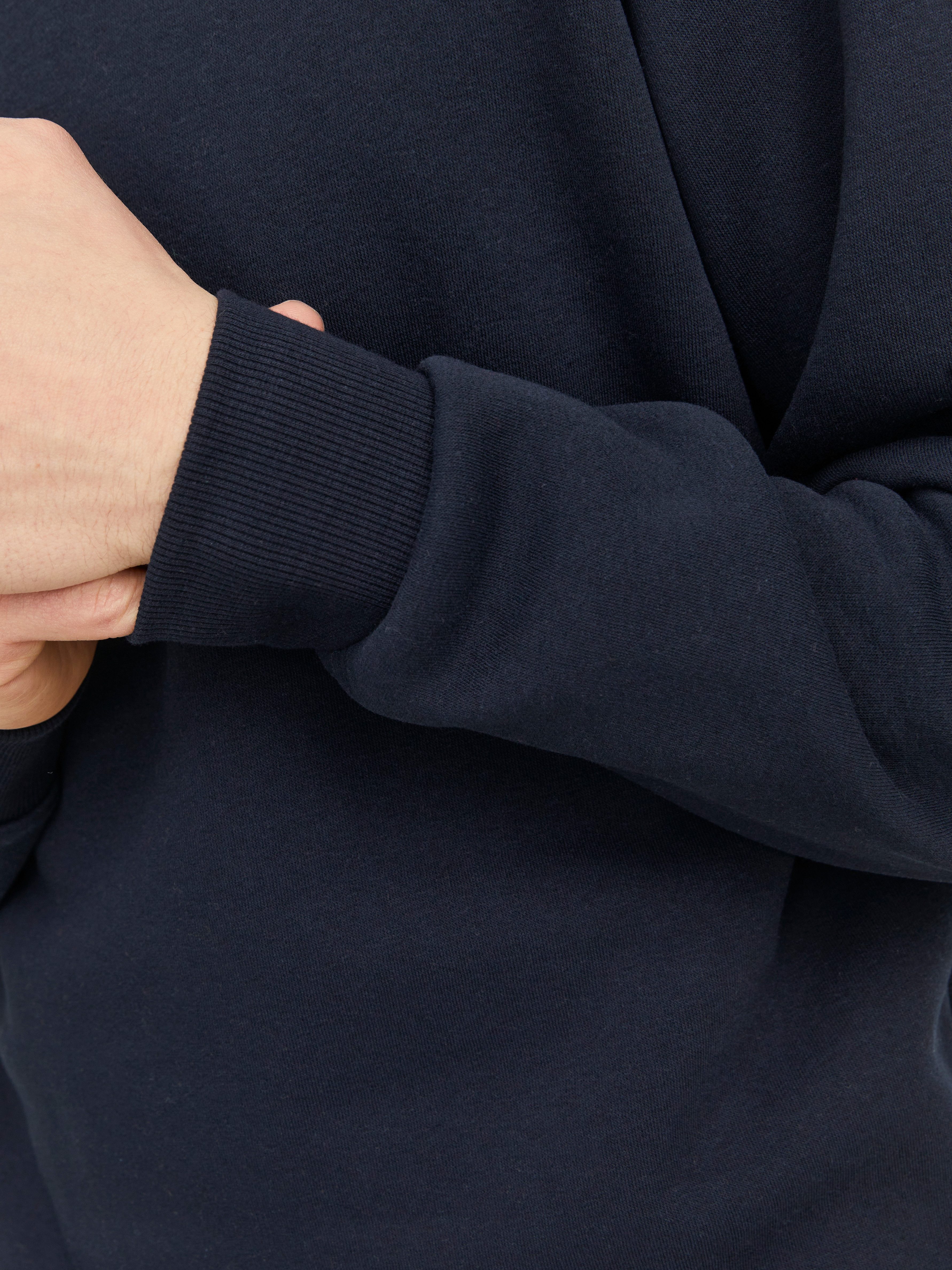 Jack & Jones Sweatshirt JJEBRADLEY mit Rippbündchen für Alltag und Freizeit Materialmix, relaxed fit – Bild 3 von 5