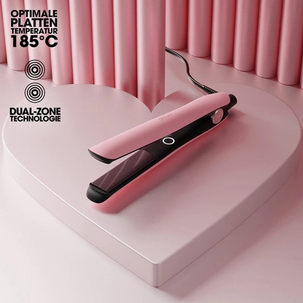 GHD Glätteisen gold Styler Dusted Pink Limited Edition Keramik, Dusted Pink Limited Edition mit Hitzeschutz-Etui