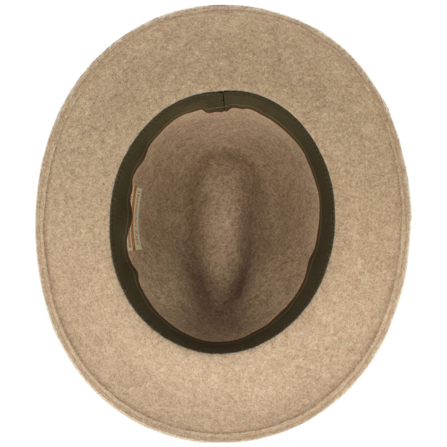Hutmacher Zapf Filzhut Wollfilz-Traveller mit Ripsband-Garnitur