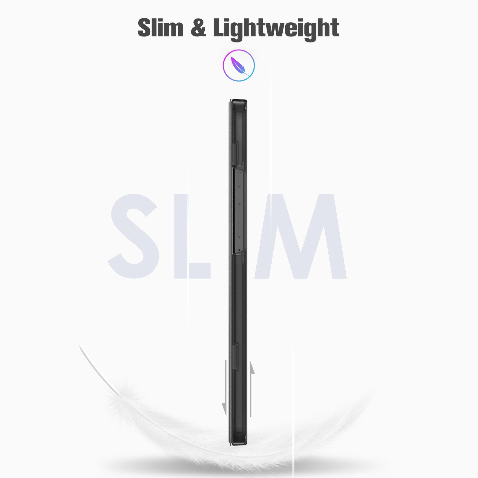 Fintie Tablet-Hülle für Samsung Galaxy Tab A11 8,7" 2025/ Tab A9 8.7 Zoll Tablet, Ultra Dünn Schutzhülle mit Transparenter Rückseite – Bild 3 von 5