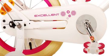 Volare Kinderfahrrad Kinderfahrrad Excellent für Mädchen 14 Zoll Kinderrad in Weiß Fahrrad