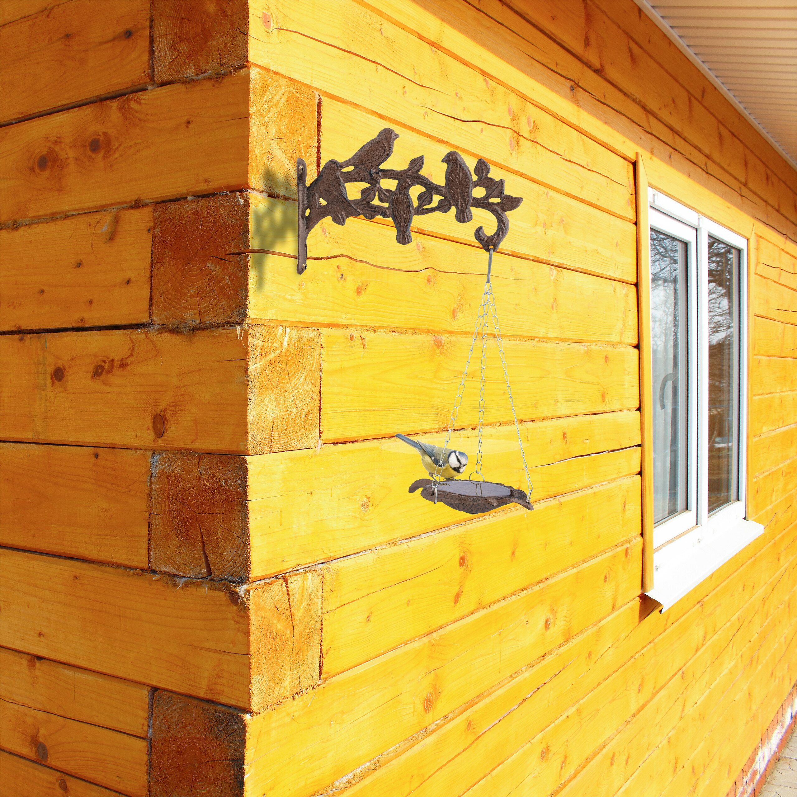 relaxdays Vogeltränke Gusseisen Wand