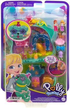 Polly Pocket Spielwelt Hunde-Party Schatulle, mit 2 Puppen und Zubehör