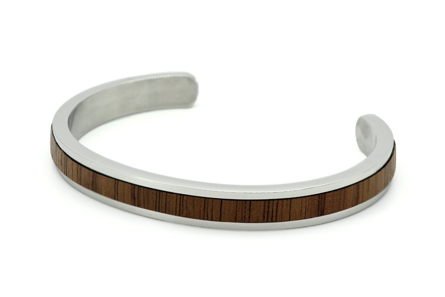 NaturSchatulle Armreif Shine (Holzschmuck), Silber, Rosegold, Armband, Damen, Frauen, Armschmuck, Accessories