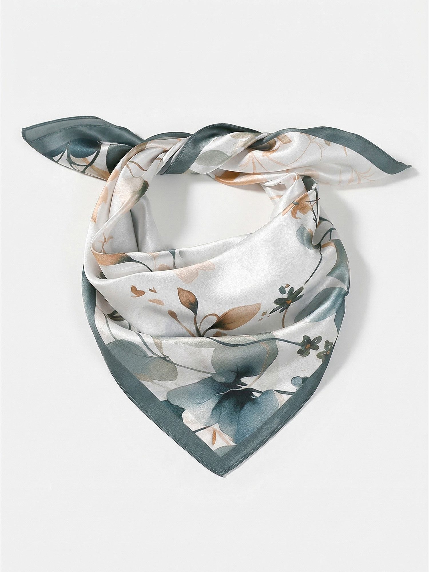 Vivi Idee Seidentuch 100% Maulbeerseide Halstuch Damen, Quadratisches 53x53 cm Halstuch, bedrucktes Seidenschal
