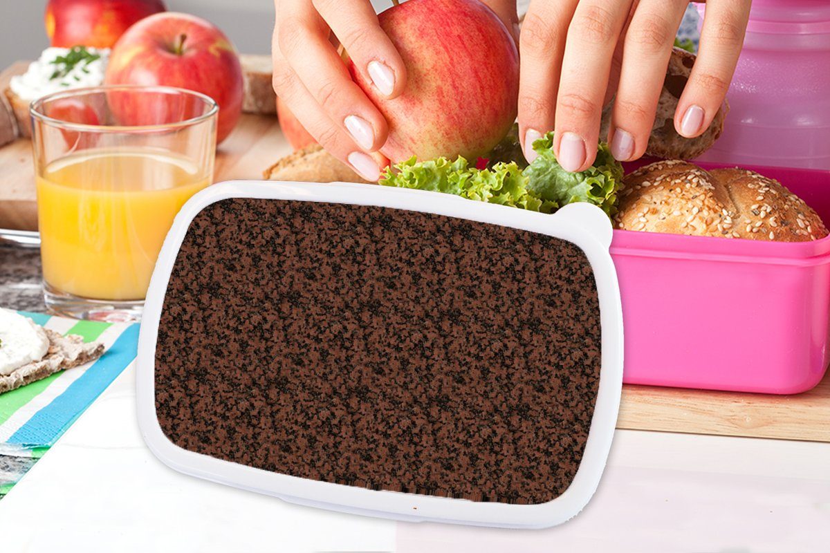 MuchoWow Lunchbox für Granit rosa Textur Muster, Mädchen, - Kunststoff, Brotbox (2-tlg), Snackbox, - Kunststoff Brotdose Erwachsene, Kinder