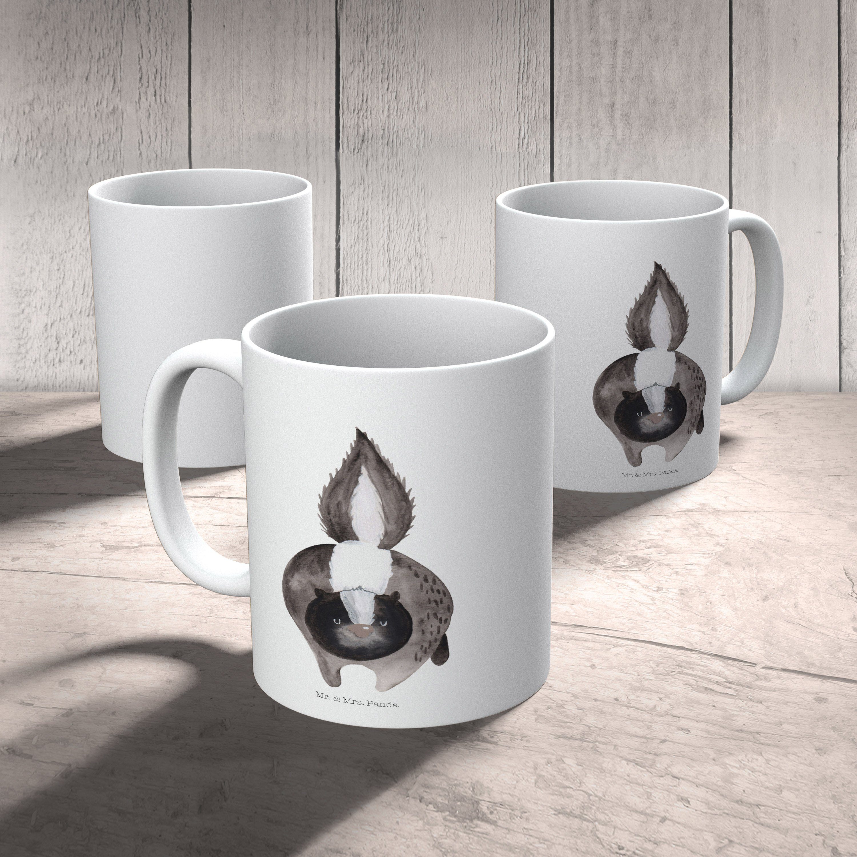 - - Geschenk, Keramik Mr. Stinker, Stinktier Mrs. Tasse Skunk, Geschenk Panda Weiß & Angriff Tasse,