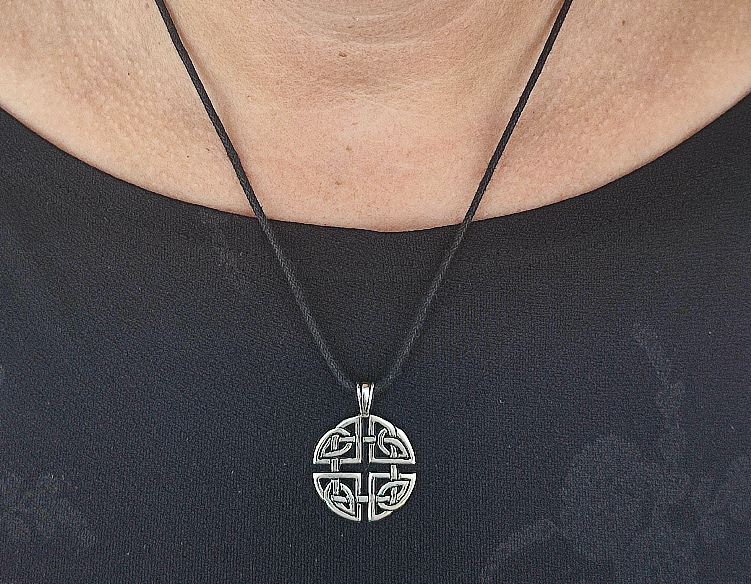 Silber Leather Keltischer of keltisch Kettenanhänger Keltenknoten 925 Knoten Kiss Anhänger