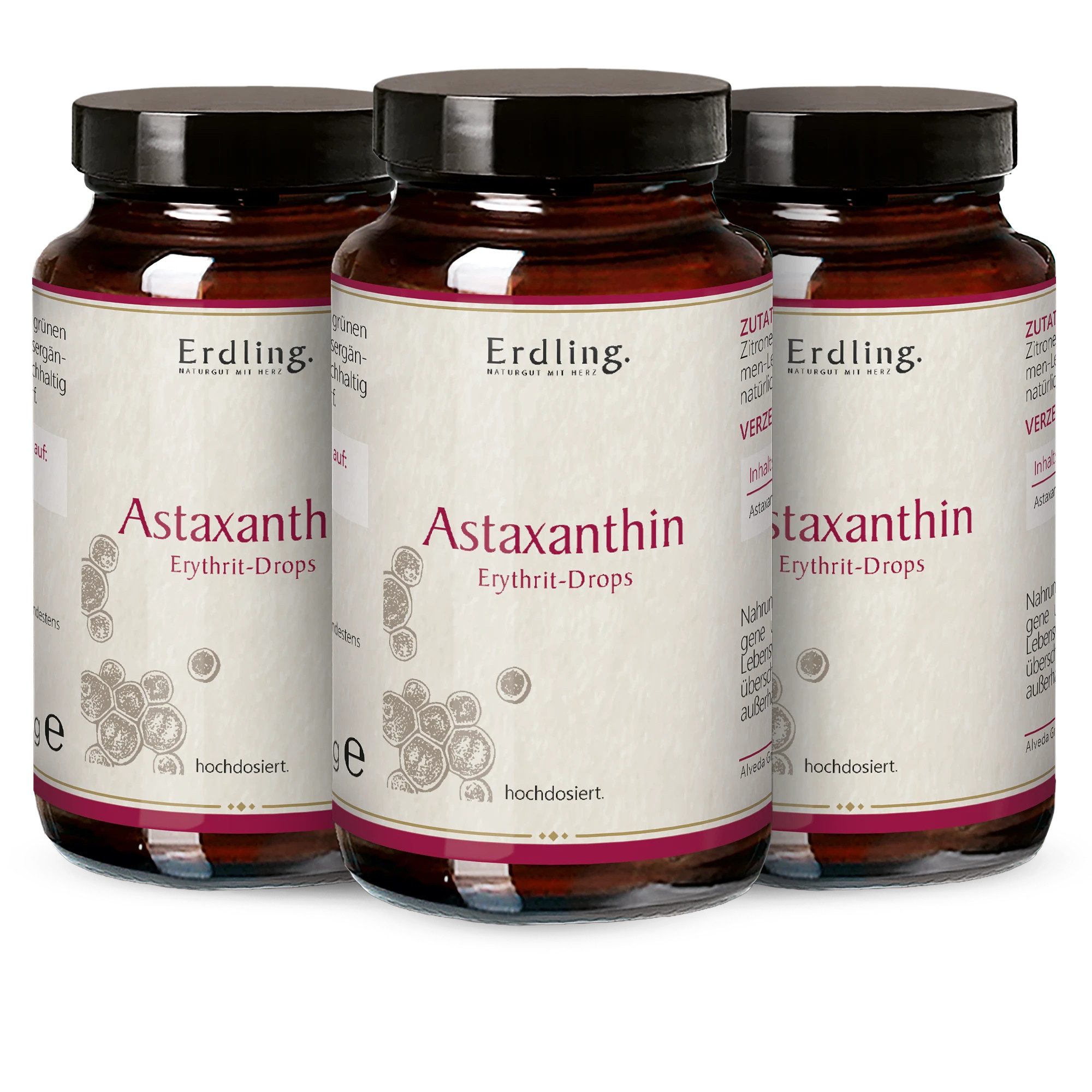 Waldkraft. Erdling Astaxanthin 8 mg Kapseln, aus der Blutregenalge mit fruchtigem Grüntee-Aroma – Vegan à 150 St., 150 g