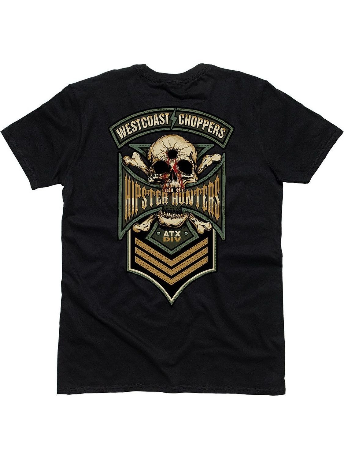 West Coast Choppers T-Shirt Hipster Hunters T-Shirt Black