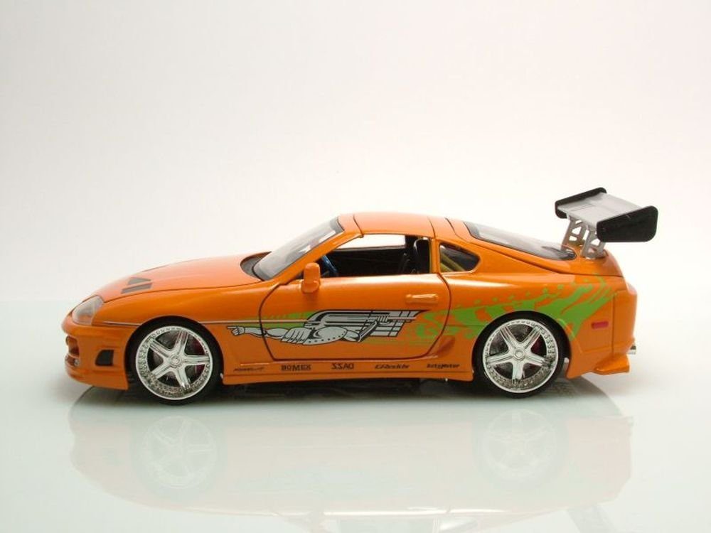 JADA Modellauto Toyota Supra 1995 orange Brian Fast & Furious, Maßstab 1:24
