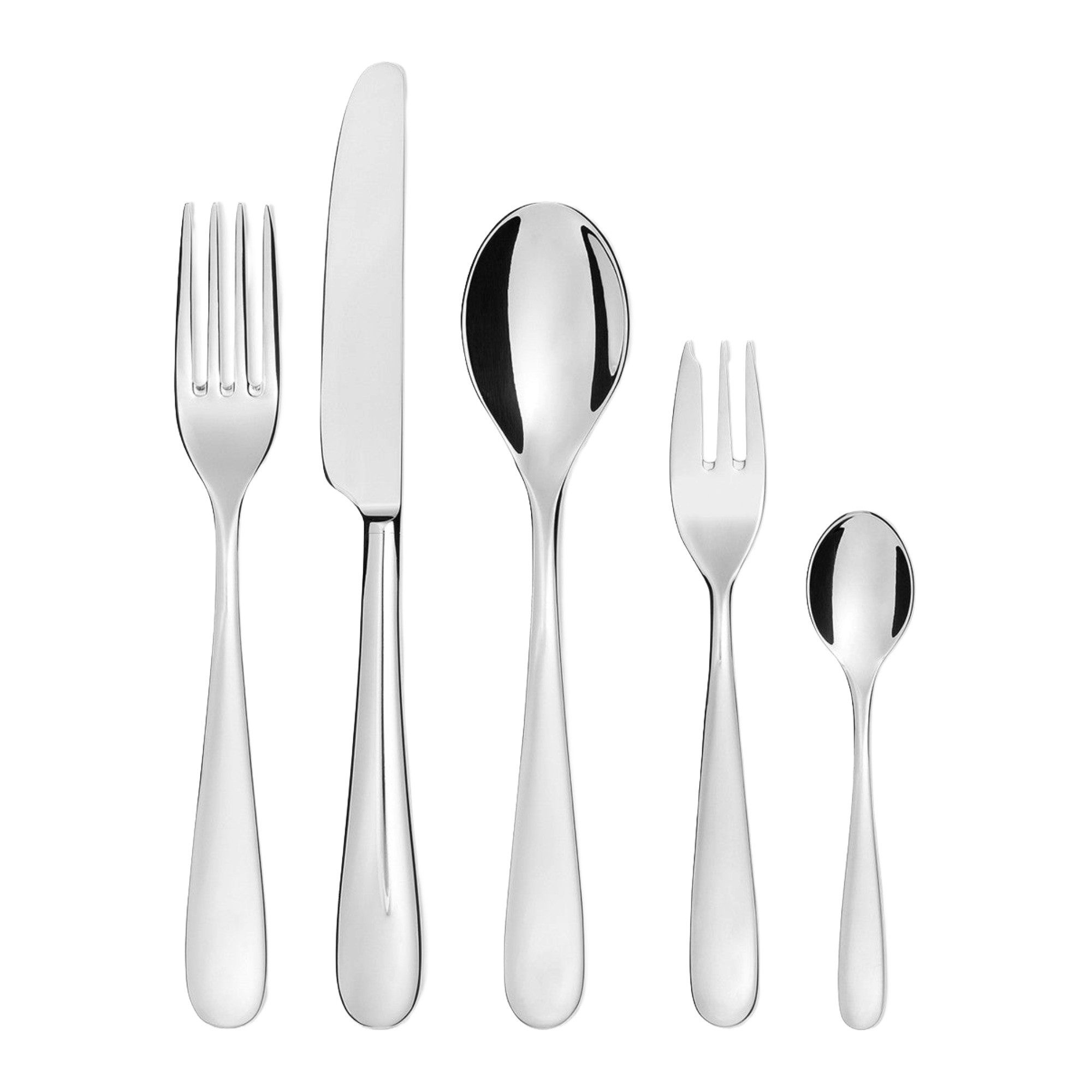Alessi Besteck-Set Alessi Nuovo Milano Besteckset 30-teilig (30-tlg), 6 Personen, Edelstahl 18/10
