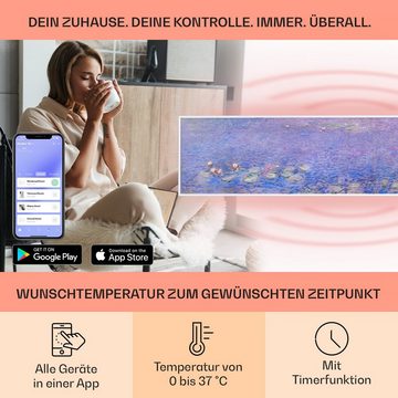 Klarstein Heizkörper Wonderwall Air Art Smart, elektrische Infrarot Wandheizung Thermostat Bild Heizung elektrisch