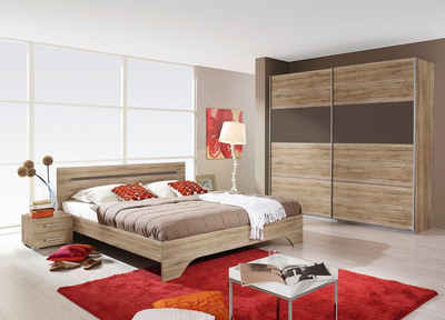 rauch Schlafzimmer-Set »Rubi«, (Set, 4-St), mit Schrank, Bett 180x200 cm und 2 Nachttischen