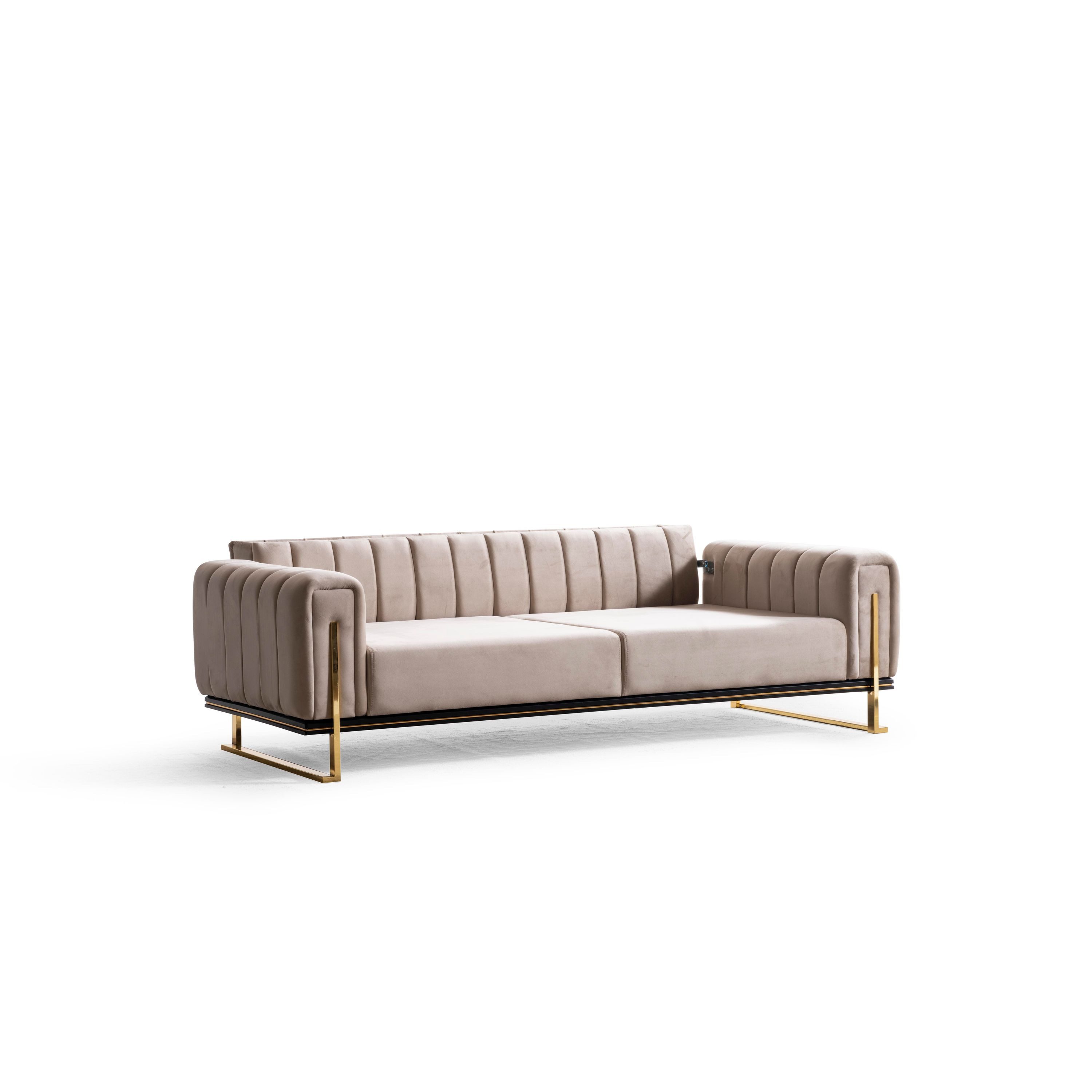 Özberk Sofa Paris Premium, Spar-Set 7 Teile, Couchgarnitur im eleganten 3-3-1 Design