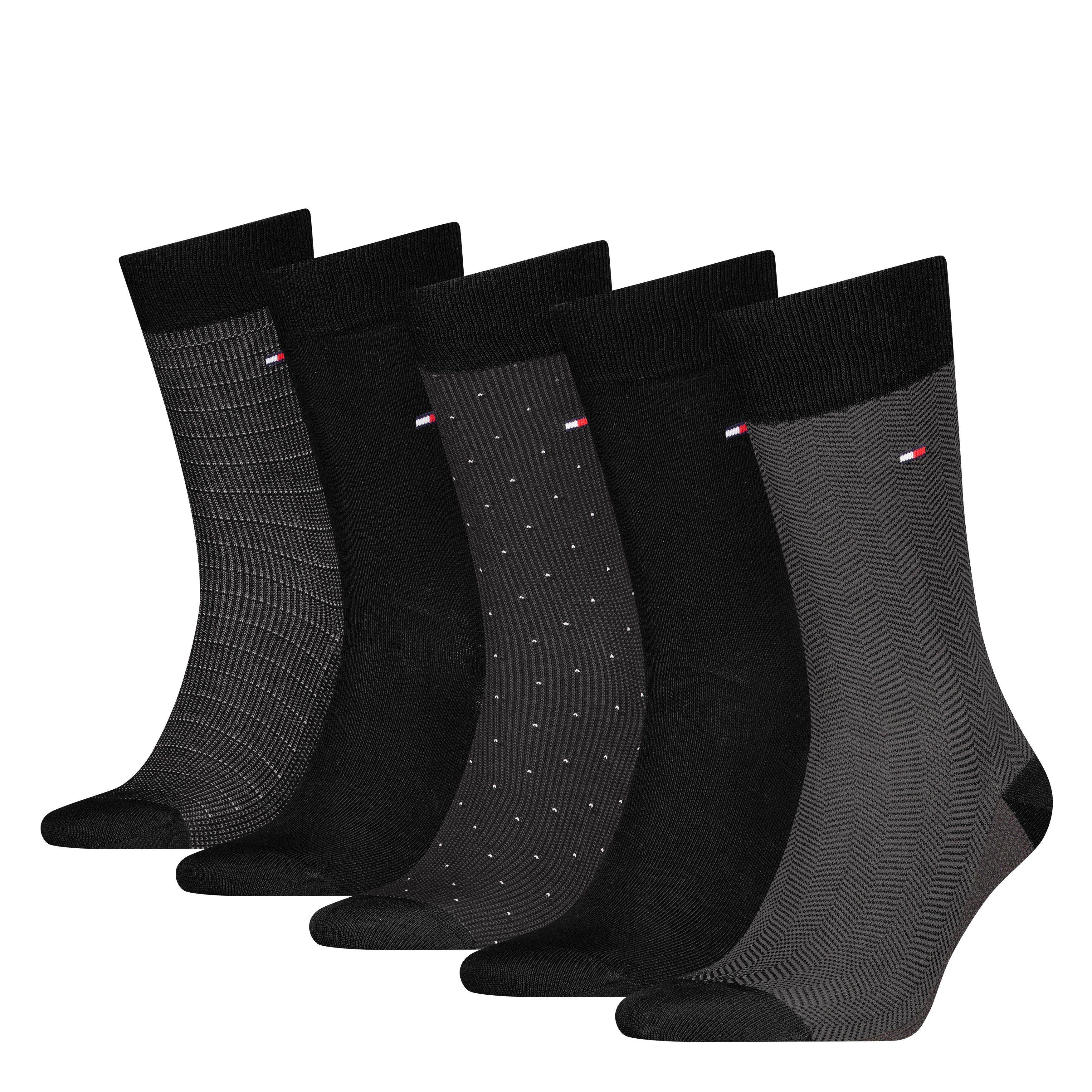 Tommy Hilfiger Socken TH MEN SOCK 5P GIFTBOX HERRINGBONE DOT (5er Pack) günstig online kaufen