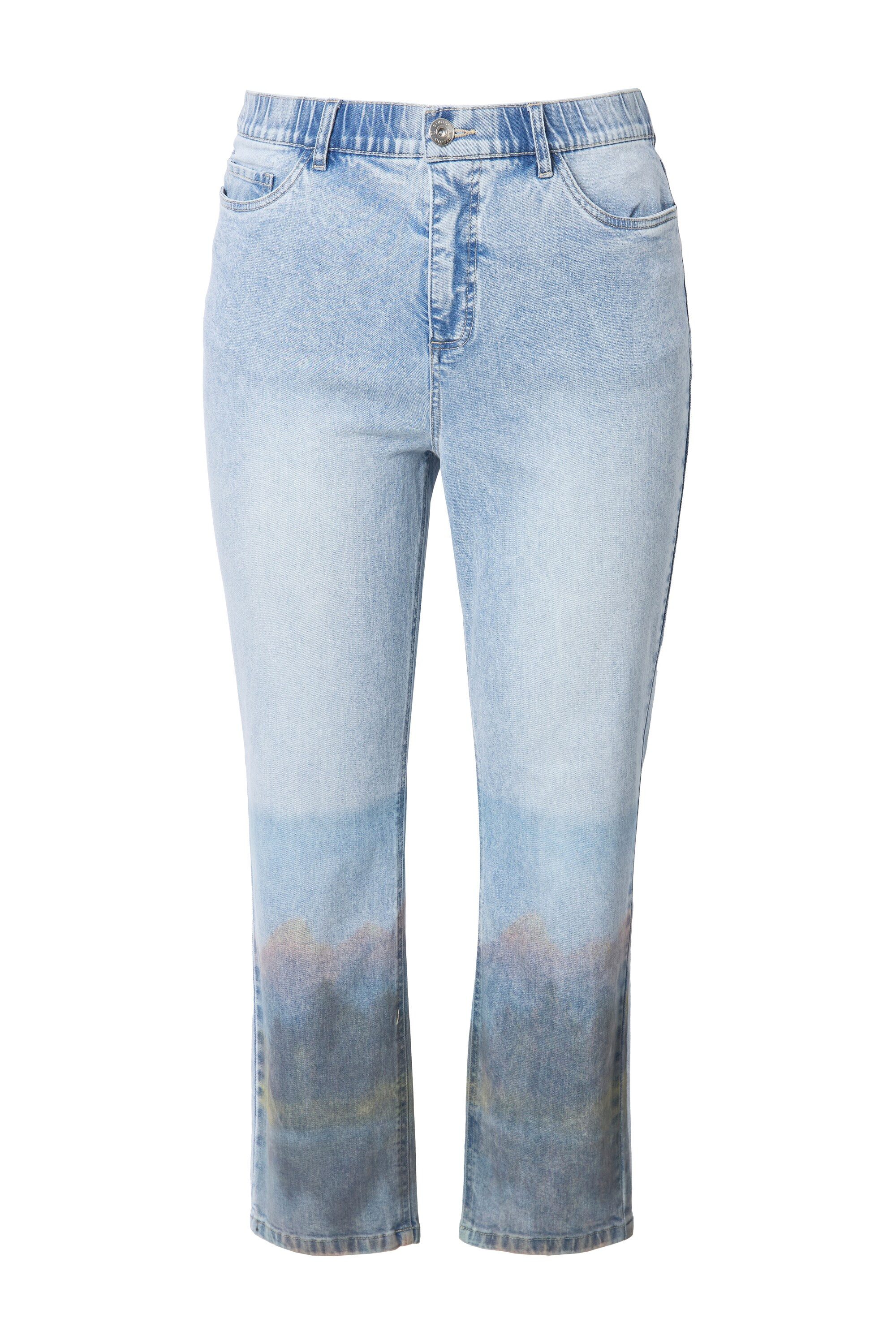 Studio Untold 5-Pocket-Jeans Mom-Jeans bedruckter Saum günstig online kaufen
