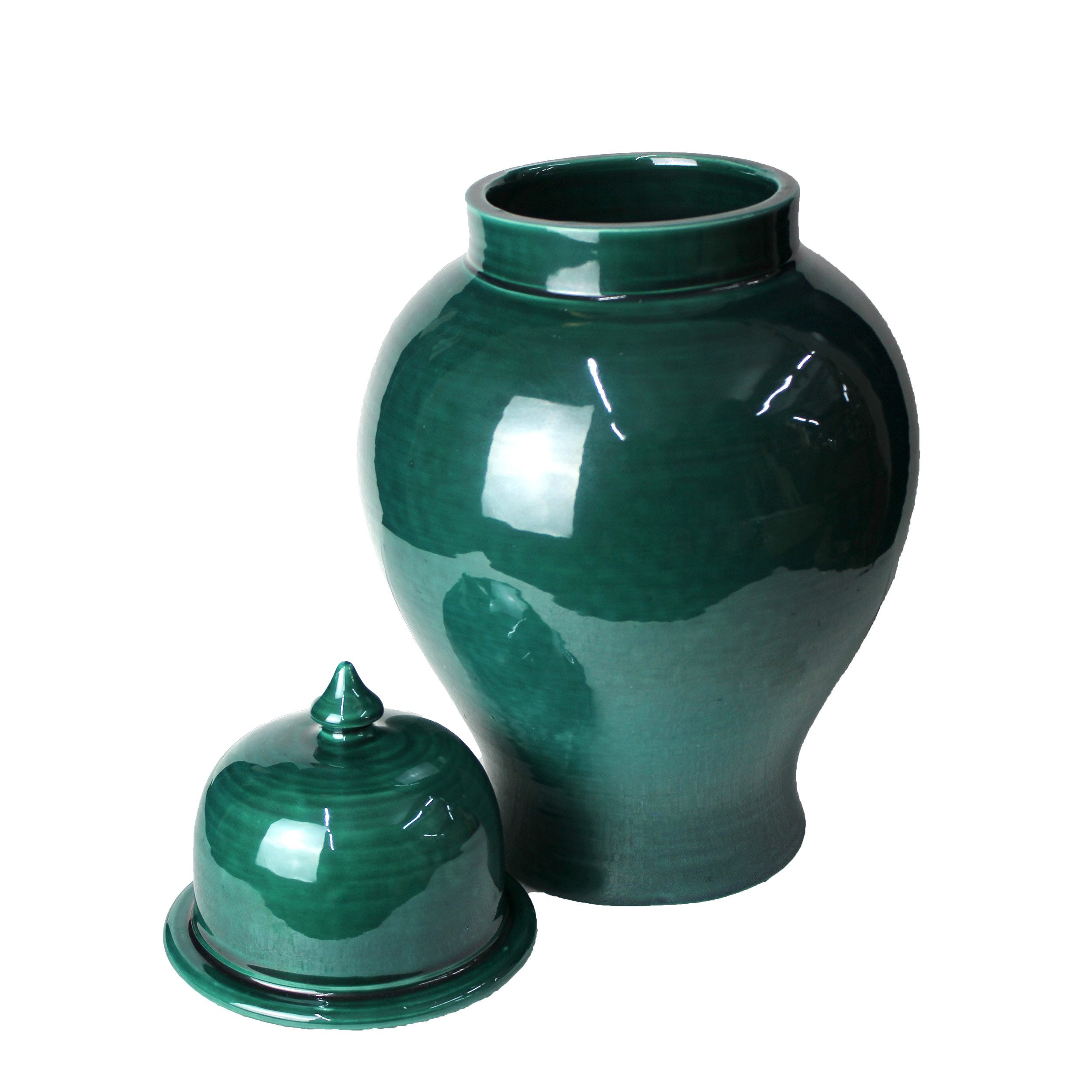 Signature Home Collection Dekovase (1 Stück, 1 St., 1 Keramikvase mit Deckel), Handgefertigte Keramik aus Italien