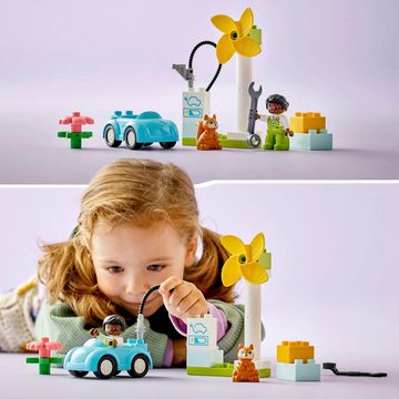 LEGO® Konstruktionsspielsteine Windrad und Elektroauto (10985), LEGO® DUPLO Town, (16 St), Made in Europe