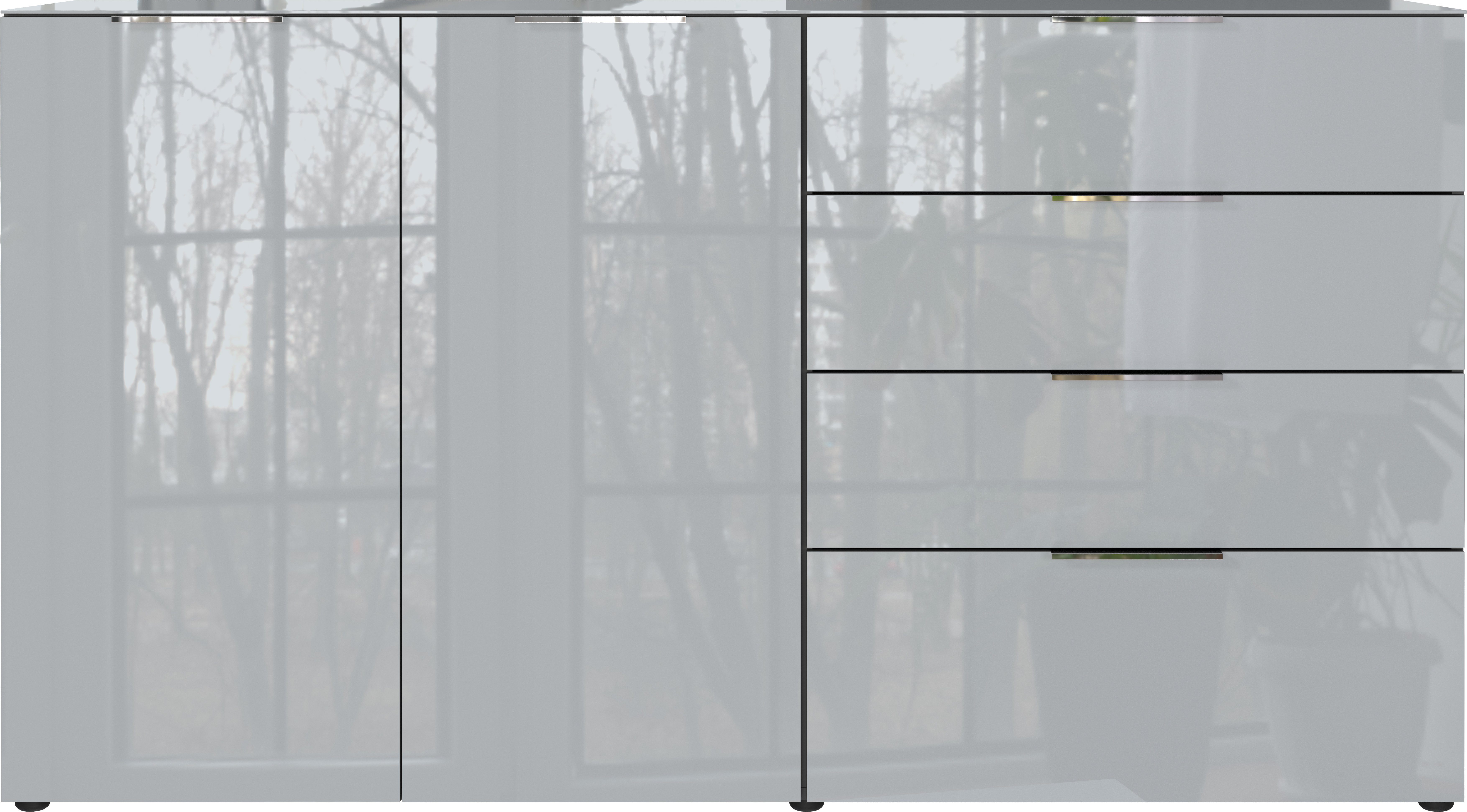 GERMANIA Sideboard Oakland, in 2 Breiten, Fronten und Oberboden mit Glasauflage