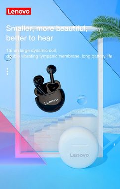 Lenovo HT38 mit Touch-Steuerung Bluetooth-Kopfhörer (True Wireless, Siri, Google Assistant, Bluetooth 5.0, kabellos, Stereo-Ohrhörer mit 250 mAh Kopfhörer-Ladehülle - Schwarz)