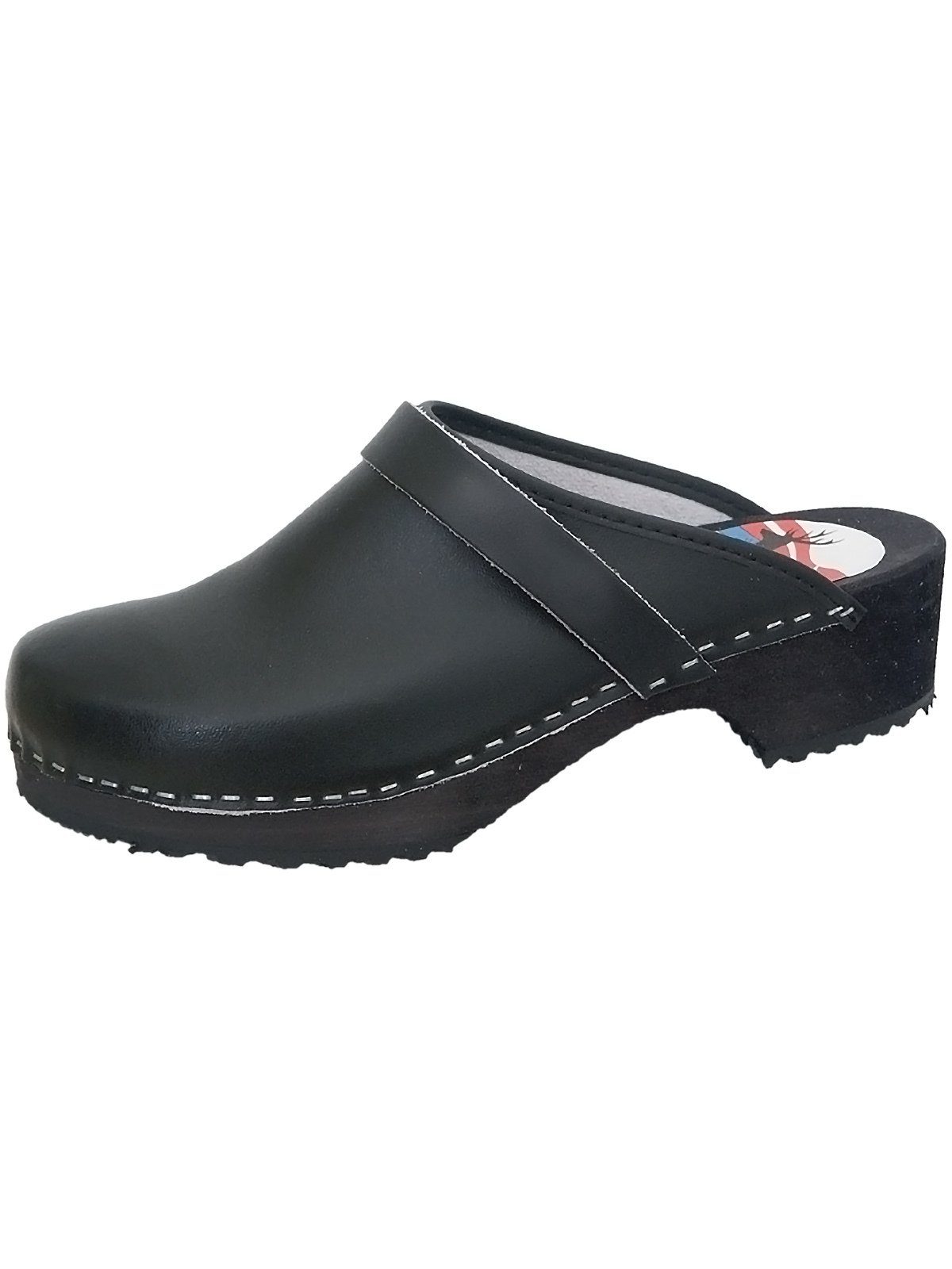 SALIHA Clogs (Ferse offen) schwarz Hausschuh