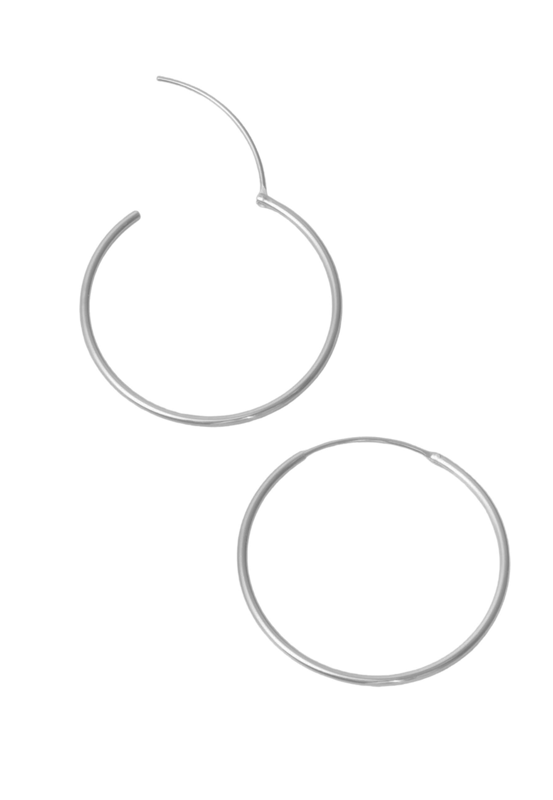 fejn jewelry Paar Creolen Simple Hoop, nachhaltiger Echtschmuck