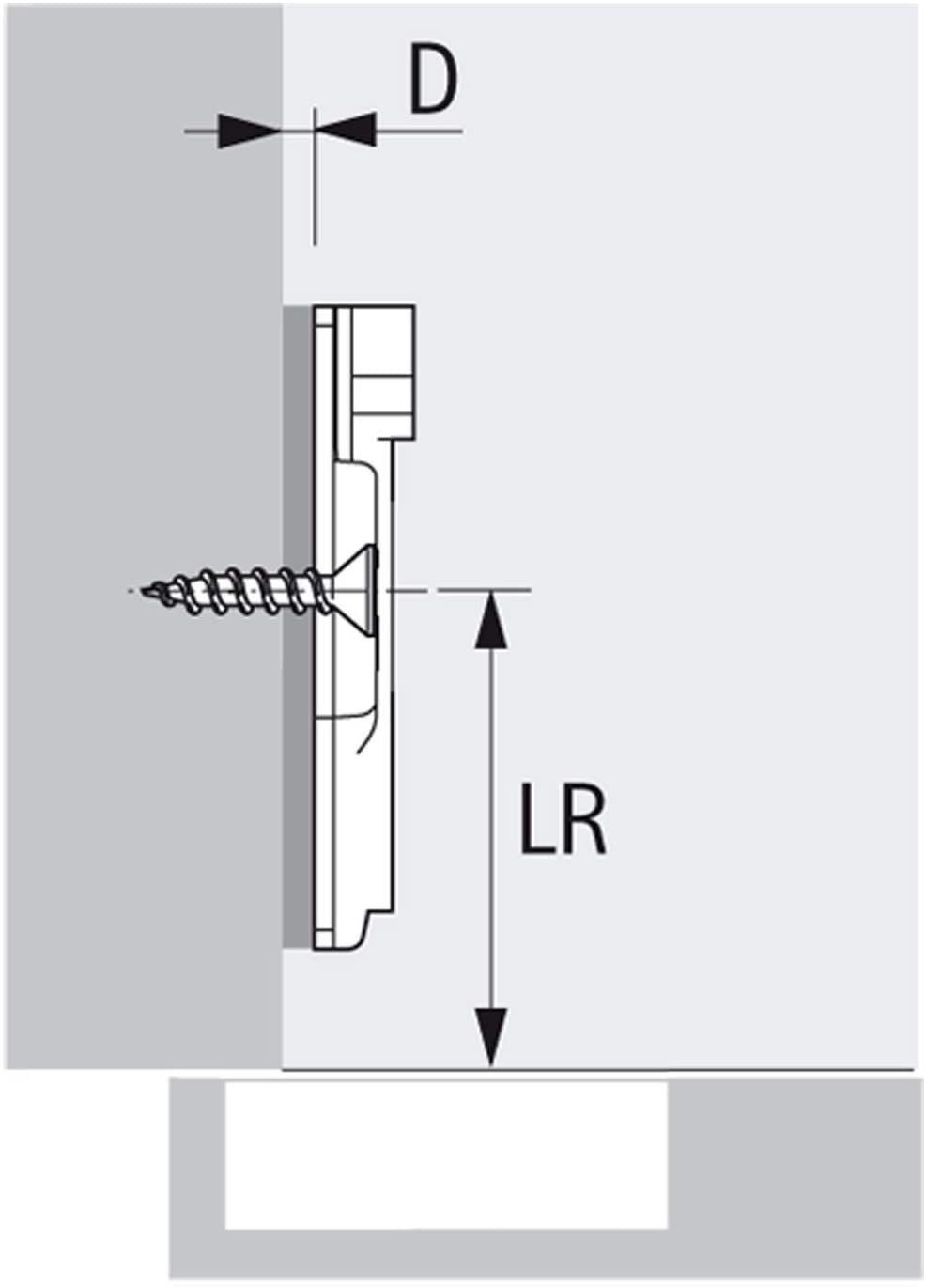 SO-TECH® Möbelbeschlag Sensys 8645i TH52 110° Automatikscharniere, Aufklipstechnik (2 St), integrierte Dämpfung, Eckanschlag von HETTICH – Bild 4 von 5