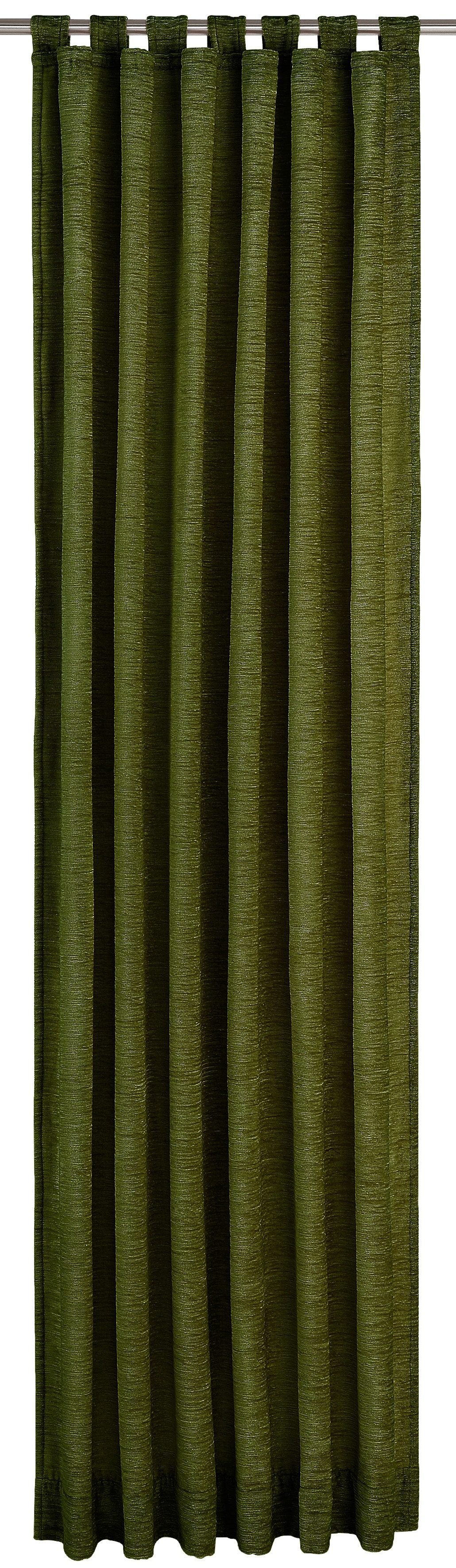 Schlaufen (1 Wirth, moosgrün 328 Vorhang Trondheim g/m², Chenille blickdicht, St),