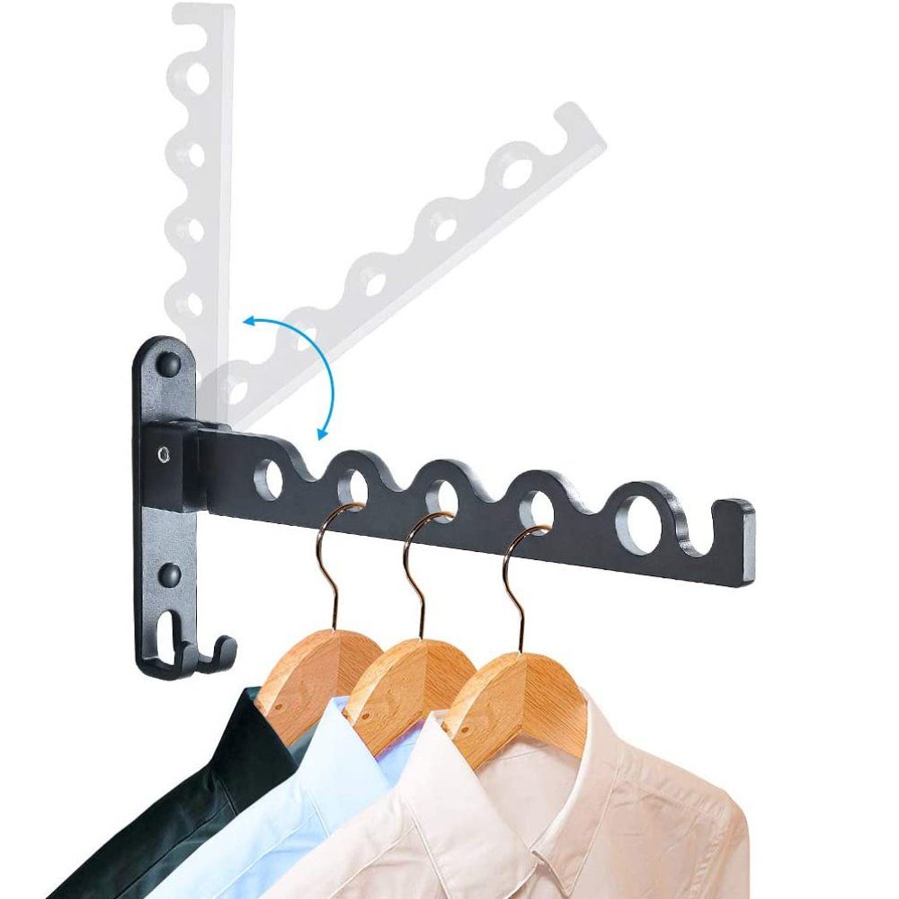 GelldG Kleiderbügel Wand Kleiderständer Klappbar, Garderobenhaken für Waschküche