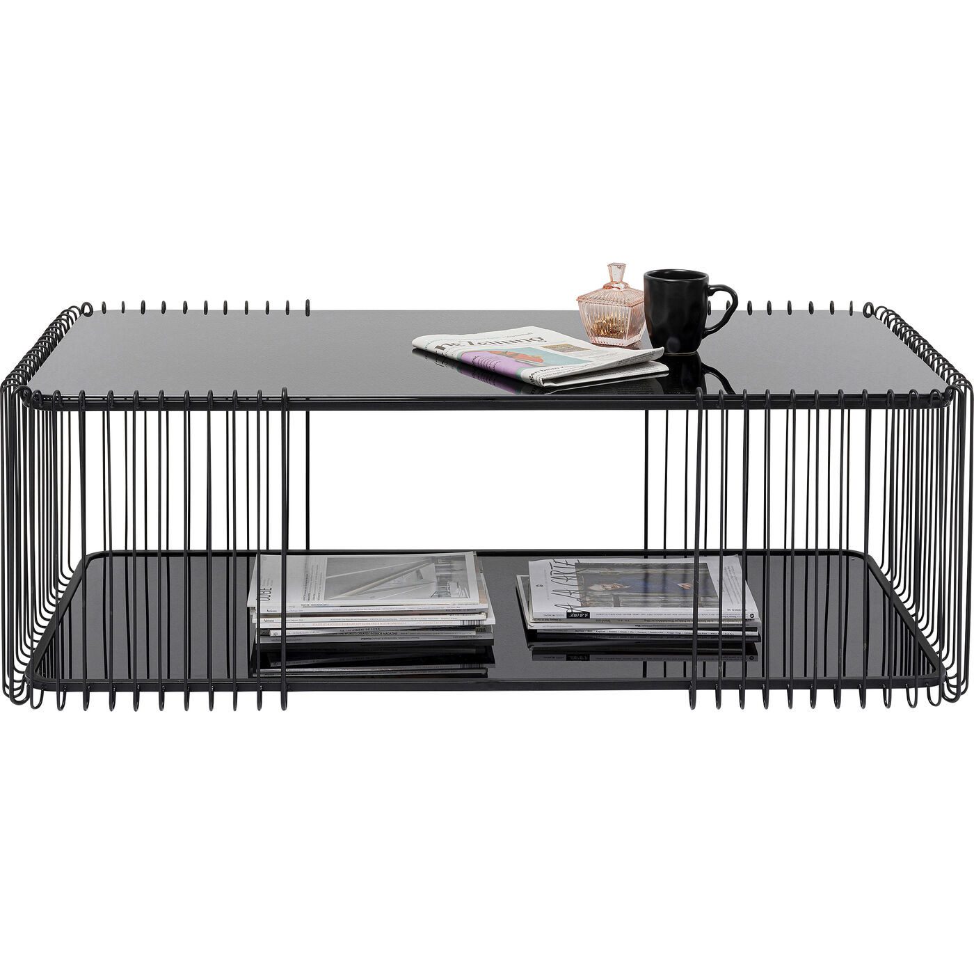 Kare Design Couchtisch Wire Double, mit 2 Ablagen