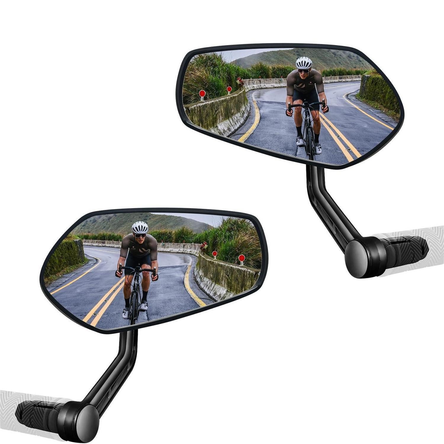 LuxusKollektion Fahrradspiegel Fahrradspiegel Ebike Lenker Glaslinse 2Stück Links Rechts Paar