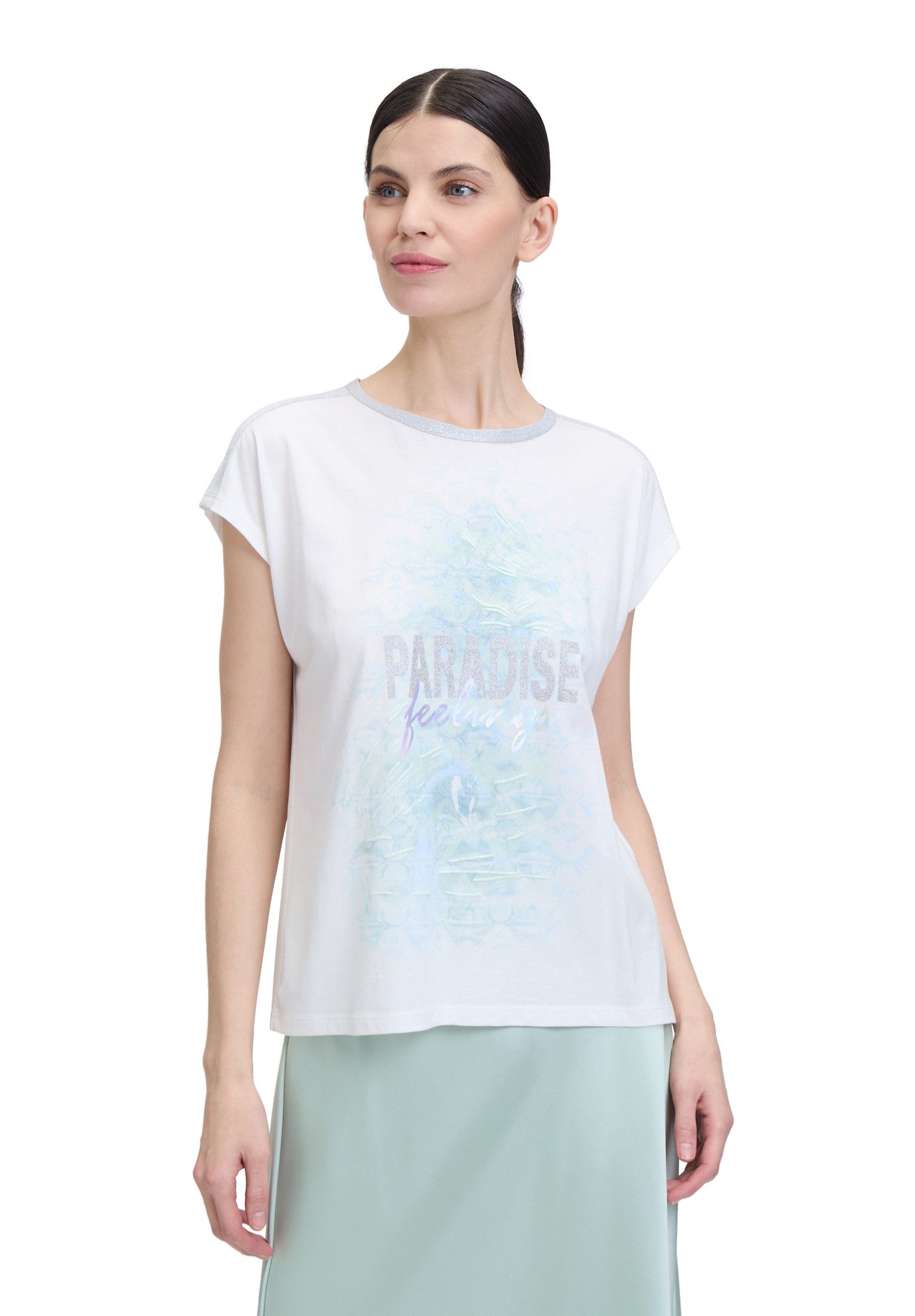 Cartoon Kurzarmshirt Cartoon Rundhals-Shirt mit Placement günstig online kaufen