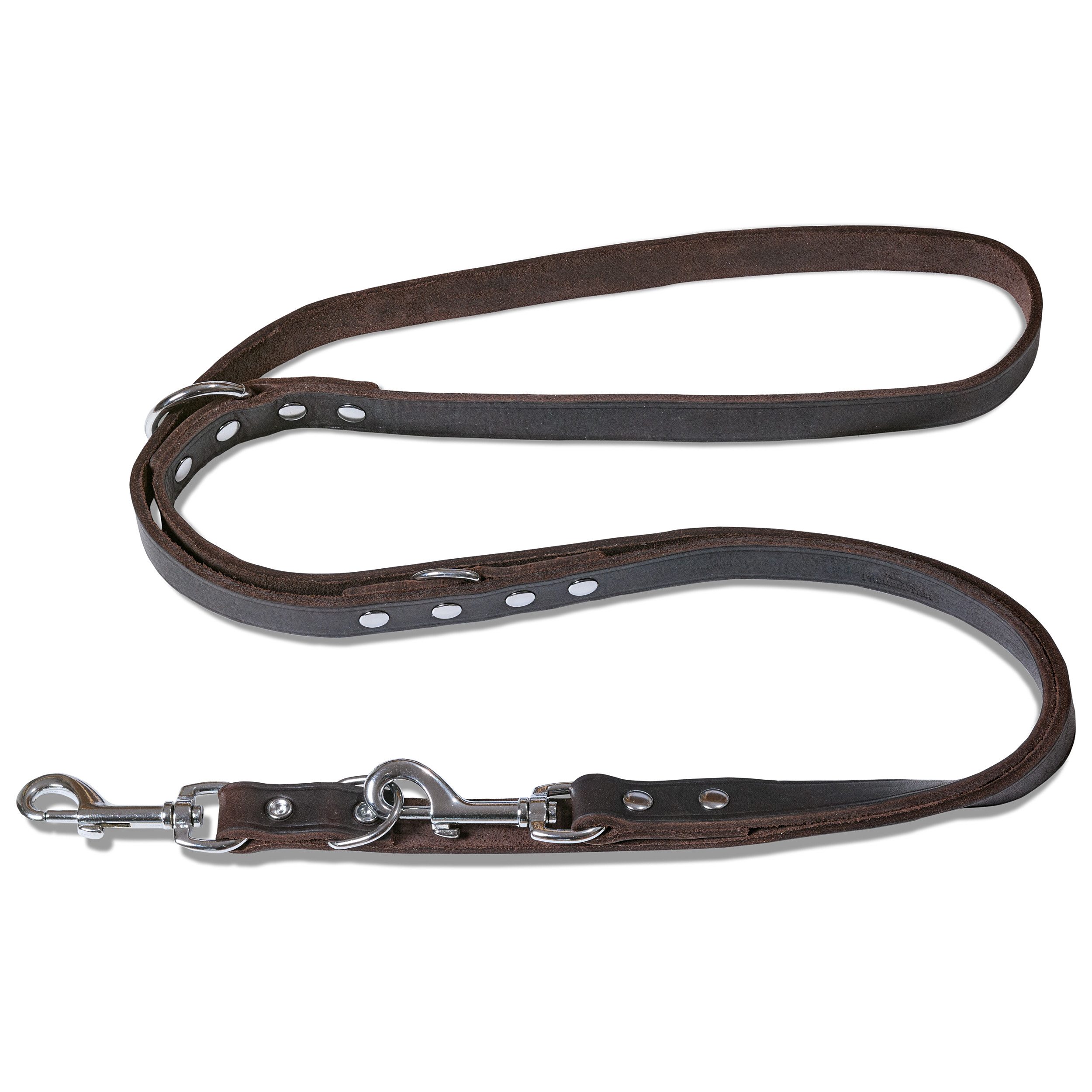 Freudentier Hundeleine aus Leder, verstellbare Führleine, Alsterufer Kollektion