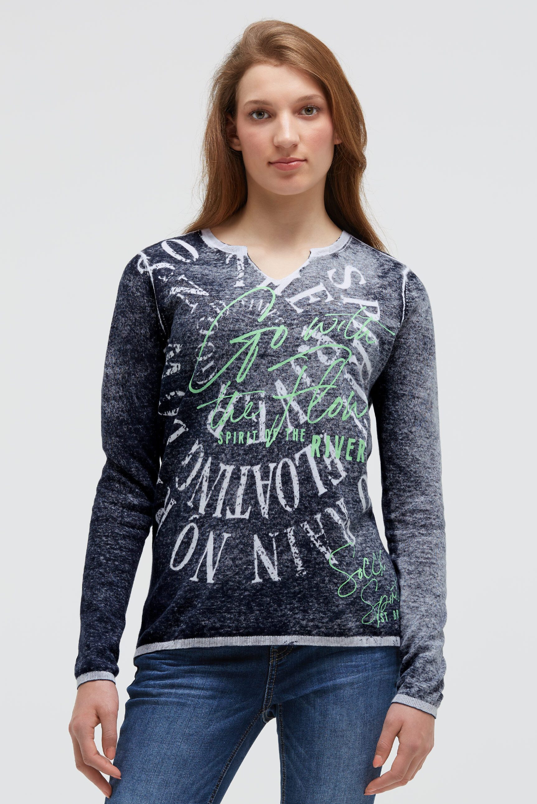 SOCCX Rundhalspullover aus Feinstrick günstig online kaufen