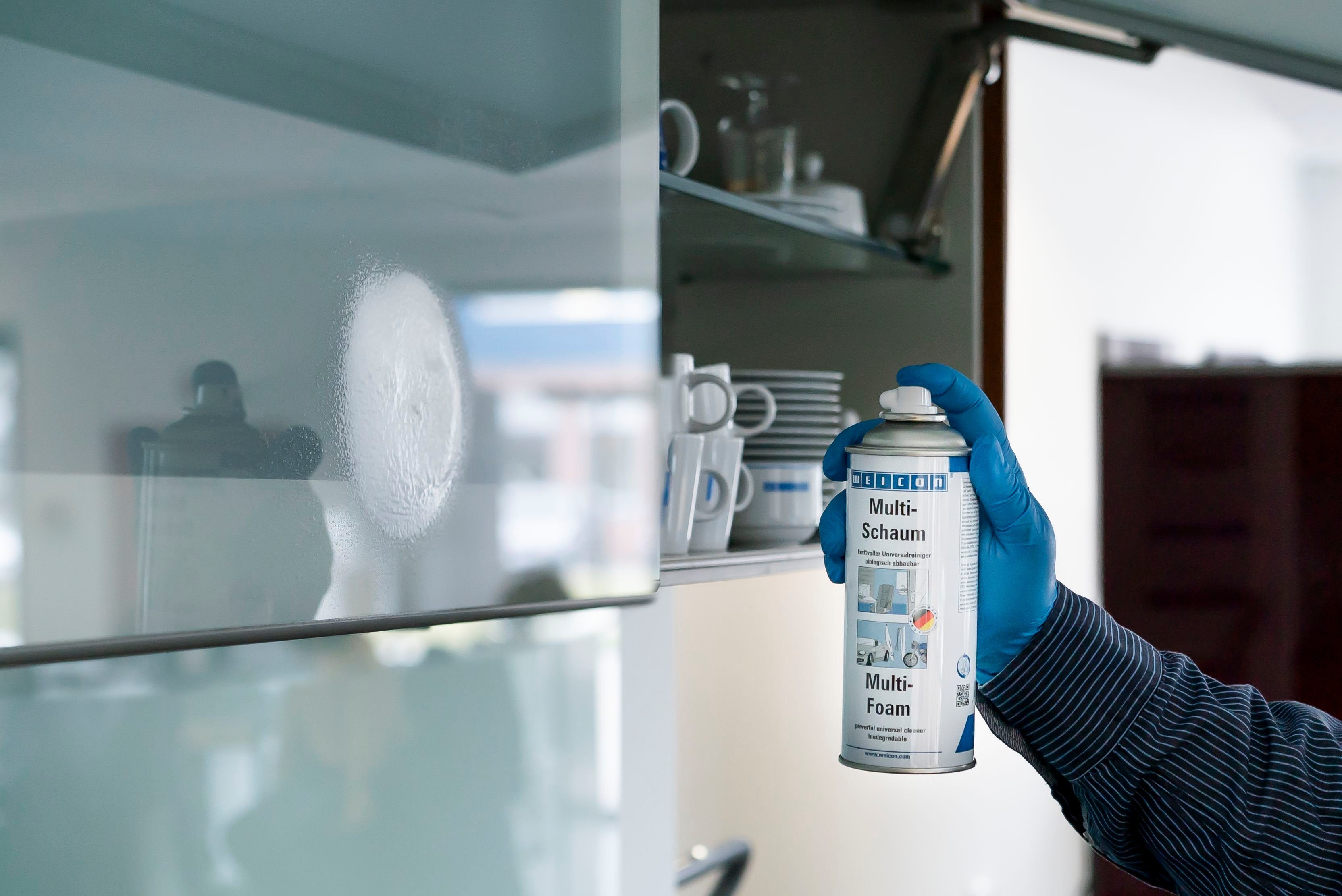 WEICON Multi-Schaum, kraftvoller Schaumreiniger, Universalreiniger Reinigungsspray (1x 400 ml Spraydose Universell einsetzbar)