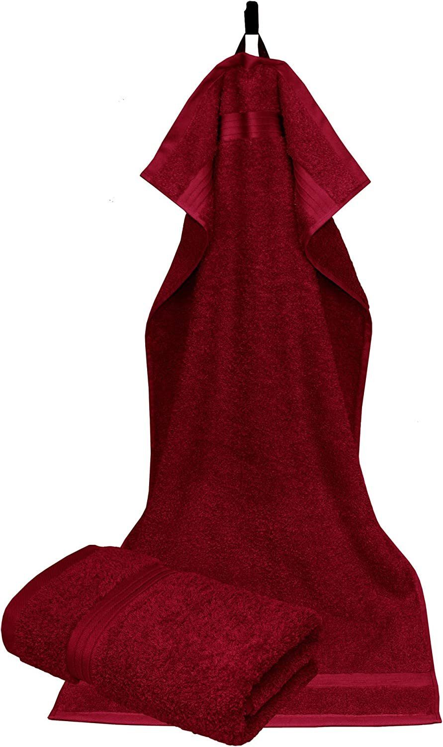 Lashuma Handtücher Rot (2-St), Frottee Handtücher Dunkelrote cm Linz, Frottee Rubin 50x100